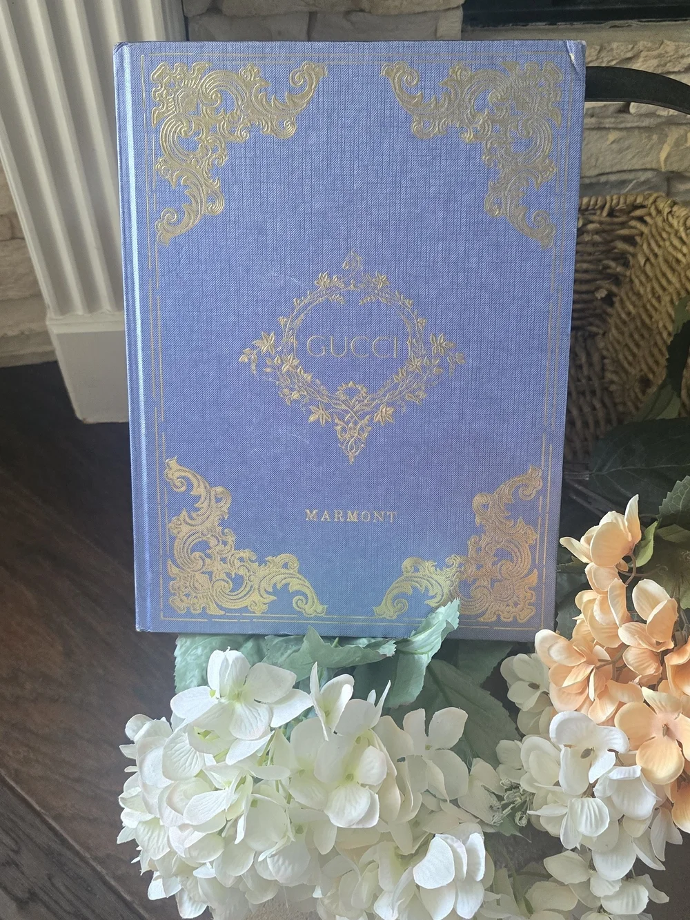 Gucci Marmont Decorative Blue & Gold Accent Book
